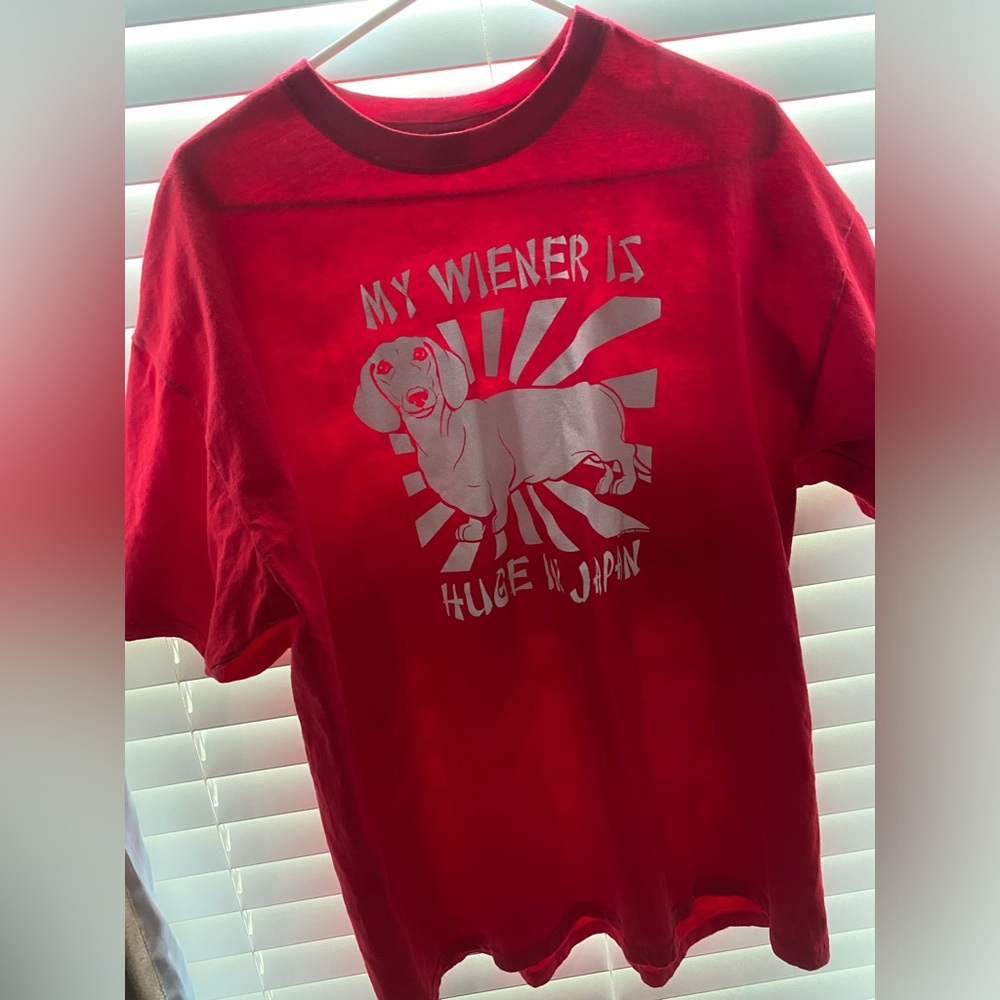 "My wieners huge in Japan" funny graphic tee
